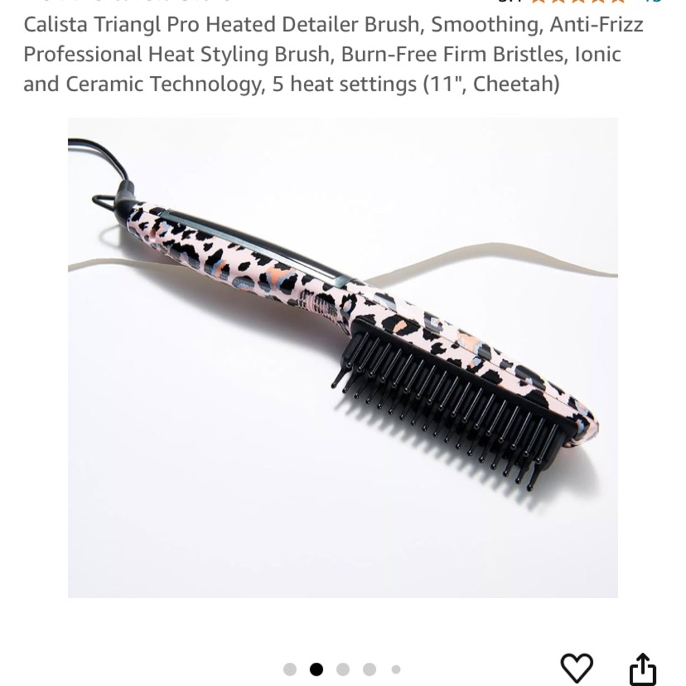 Calista Triangle Pro Heated Detailer Brush Smoothing Anti-Frizz Professional Hea